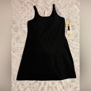 Elle Sport Women's Active Tank Dress with Built In Bra and Shorts Size Small